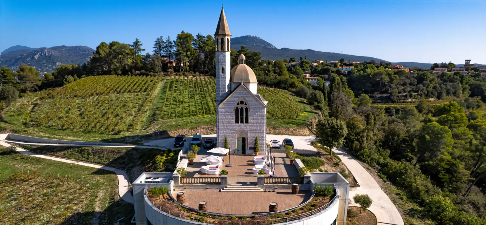 Château de Bellet, Nice, France: площадка для мероприятий